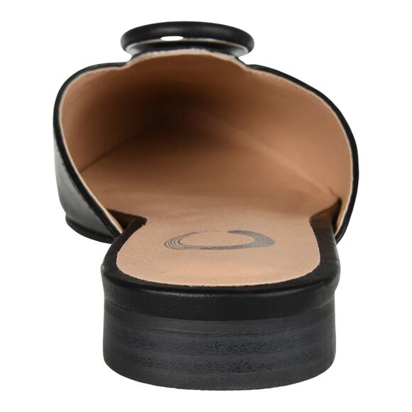 Journee Women's Mallorie Button Slip On Mules Black Size 7 1/2 - Picture 3 of 5